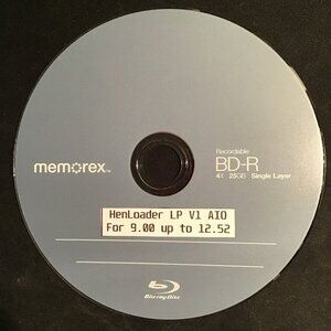 PS4 Blu-ray GoldHEN AIO Jailbreak (BD-JB) Disc for Firmware 9.00 up to 12.52